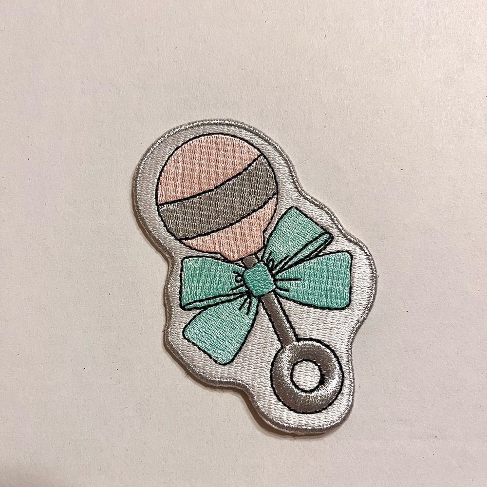 Stoney Clover Lane Baby Toy Rattle Patch Embroidered